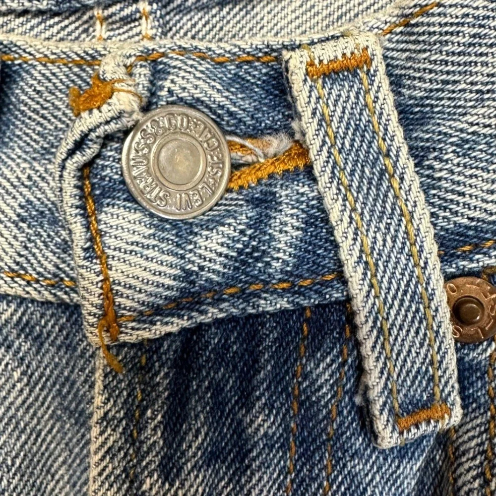Levi's 550 Jeans Kid 12 Slim 24x26 Light Blue Excellent Straight High Rise Denim